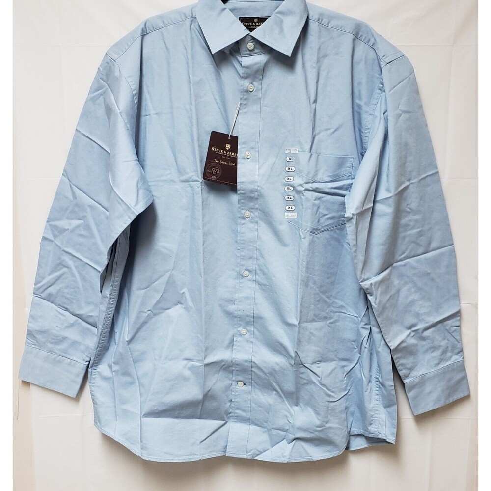 Men’s Steve & Barry’s Light Blue Dress Shirt XL 100% Cotton NWT